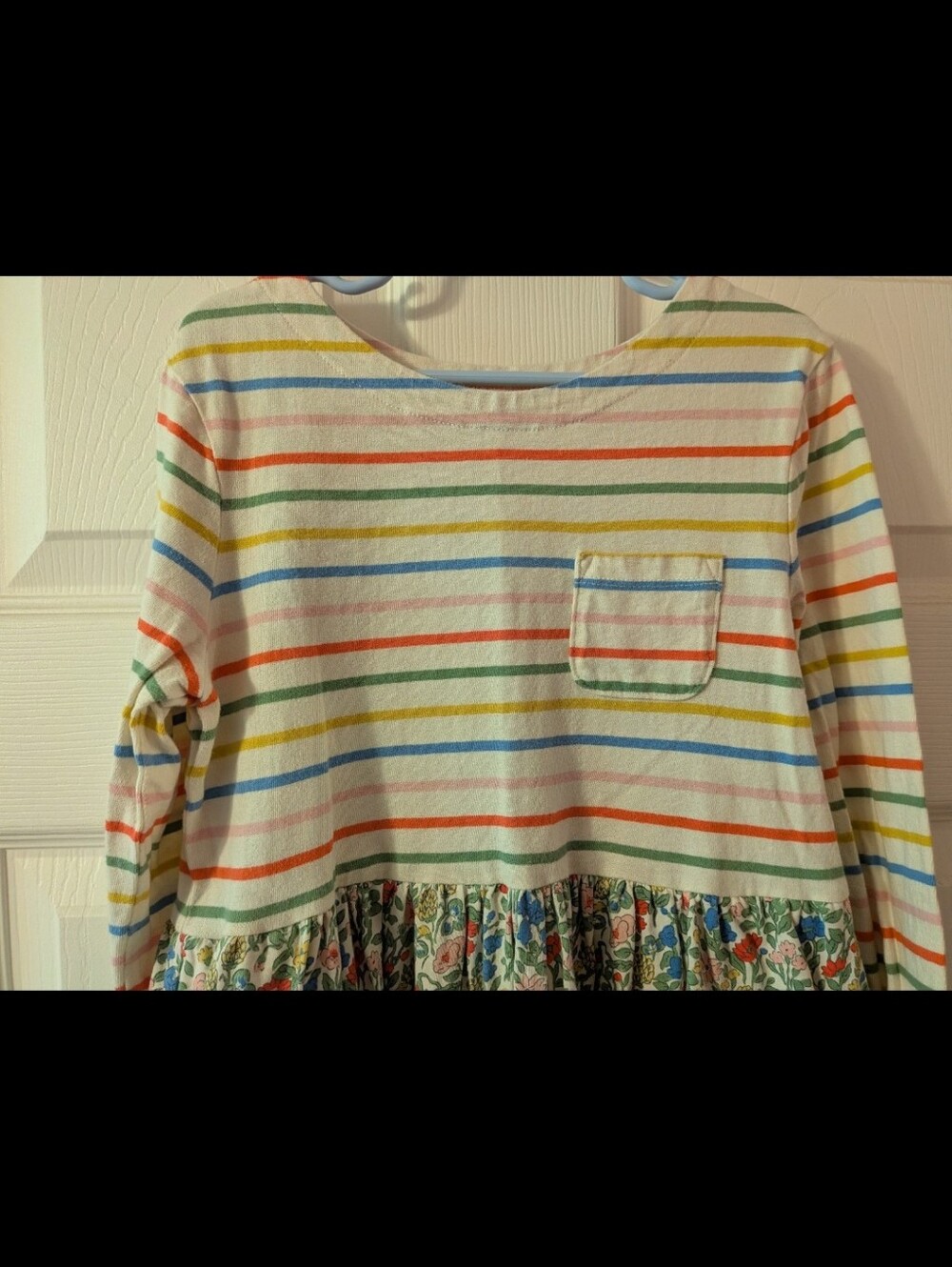 Mini Boden Long Sleeve Floral Dress With Pockets - Picture 3 of 5